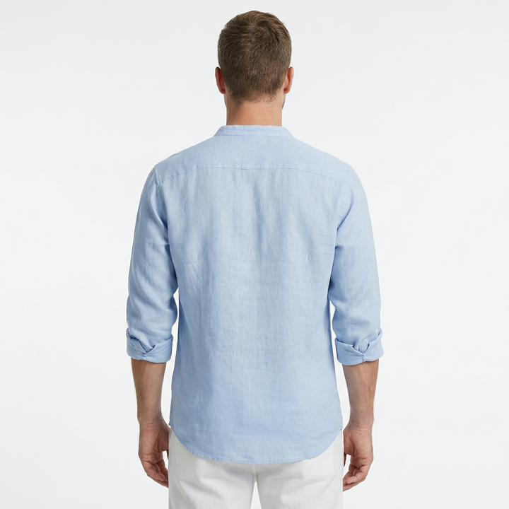 Herren-Leinenhemd Sommer Freizeit