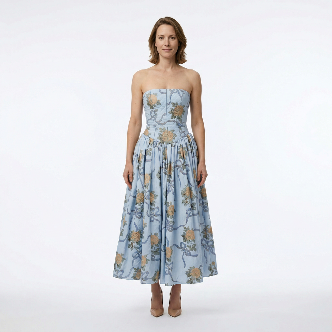 Damen Floral Sommer Maxikleid Elegant