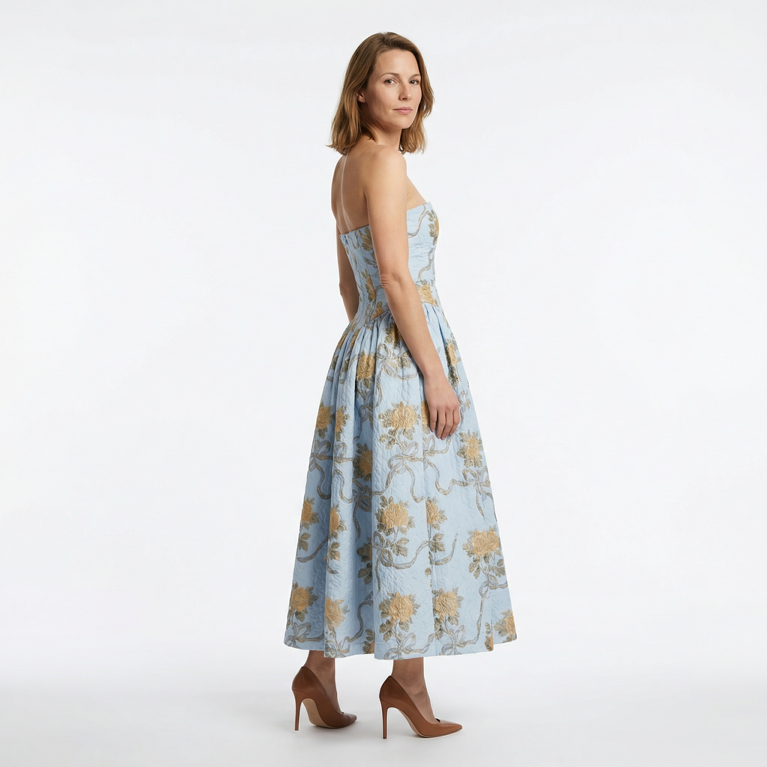 Damen Floral Sommer Maxikleid Elegant