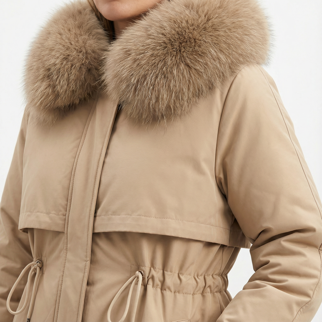 Damen Gefütterter Parka Mantel