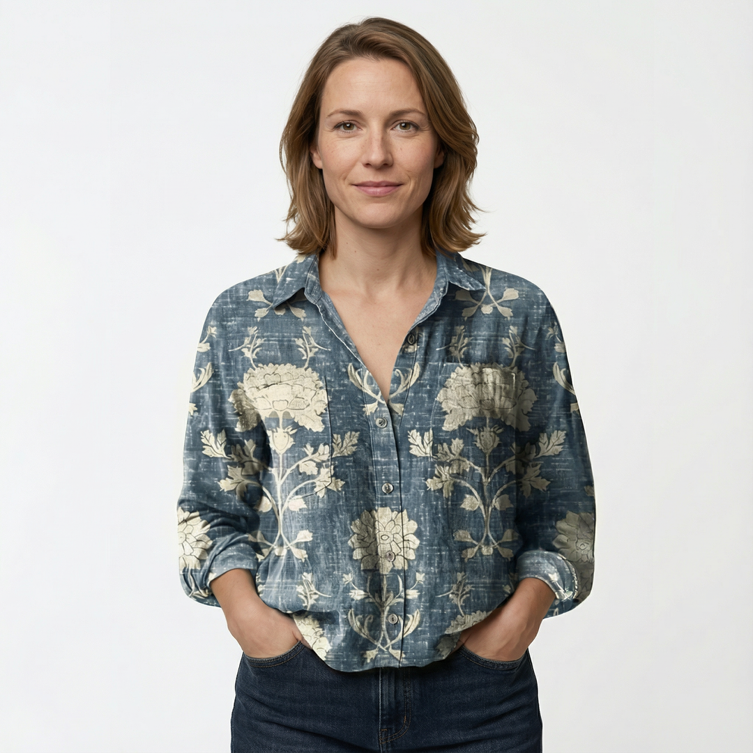 Damen Klassische Button Bluse