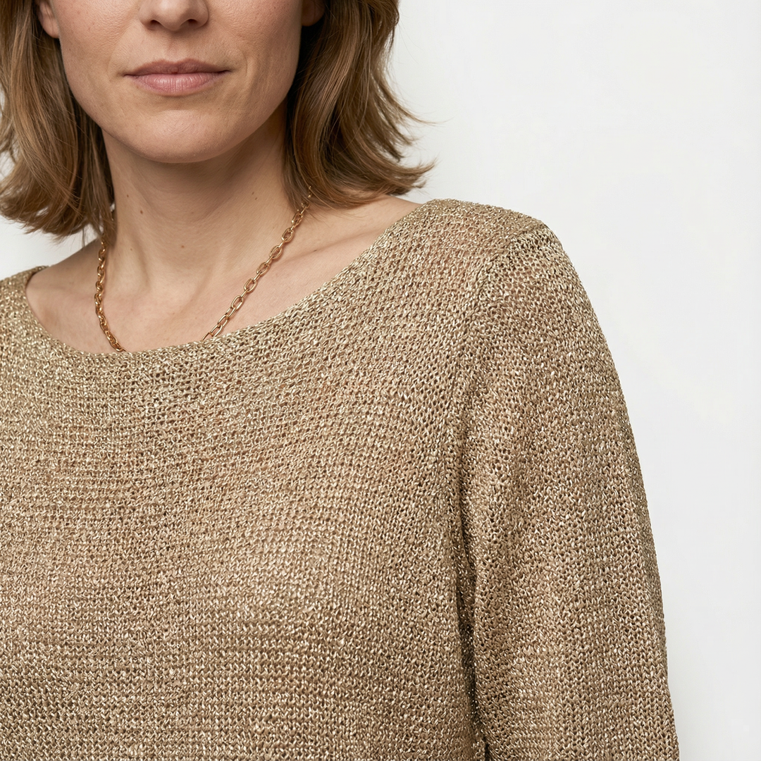 Damen Lockerer Strickpullover Modern