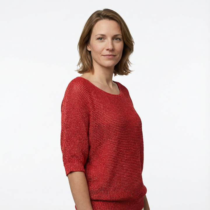 Damen Lockerer Strickpullover Modern