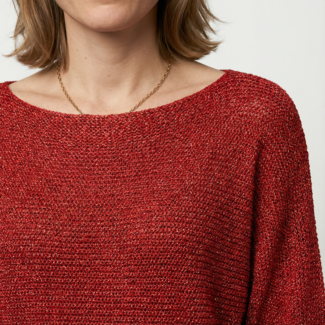 Damen Lockerer Strickpullover Modern