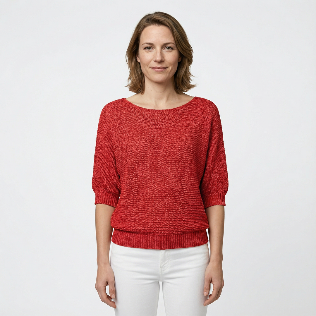 Damen Lockerer Strickpullover Modern