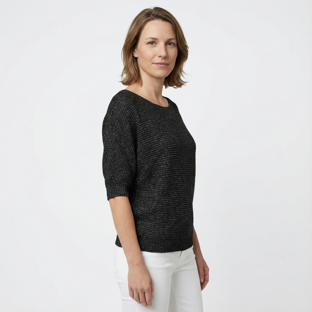 Damen Lockerer Strickpullover Modern