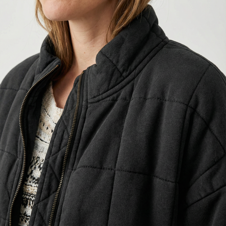 Damen Gesteppte Zip Jacke Modern