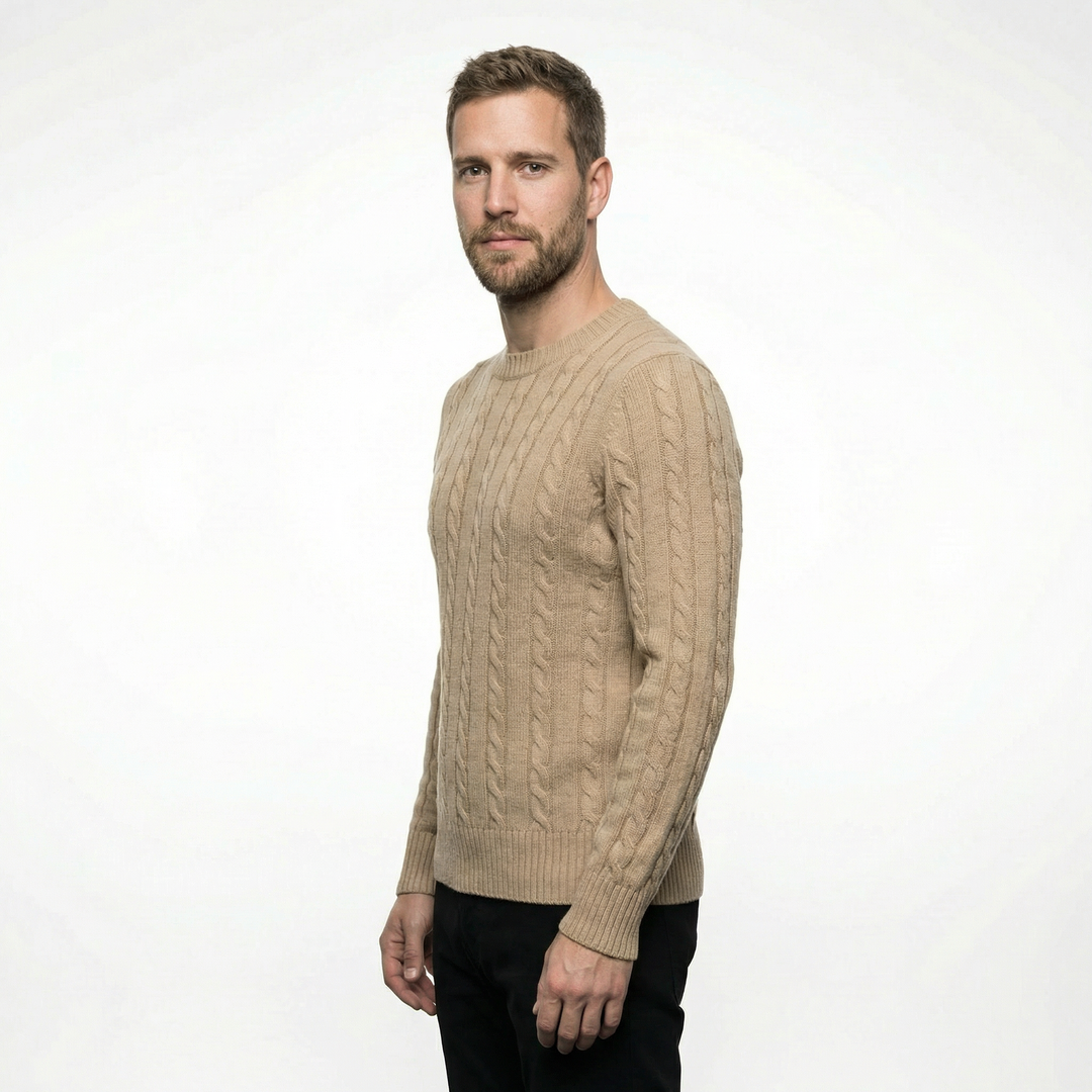 Herren Baumwollpullover Rundhals Klassisch