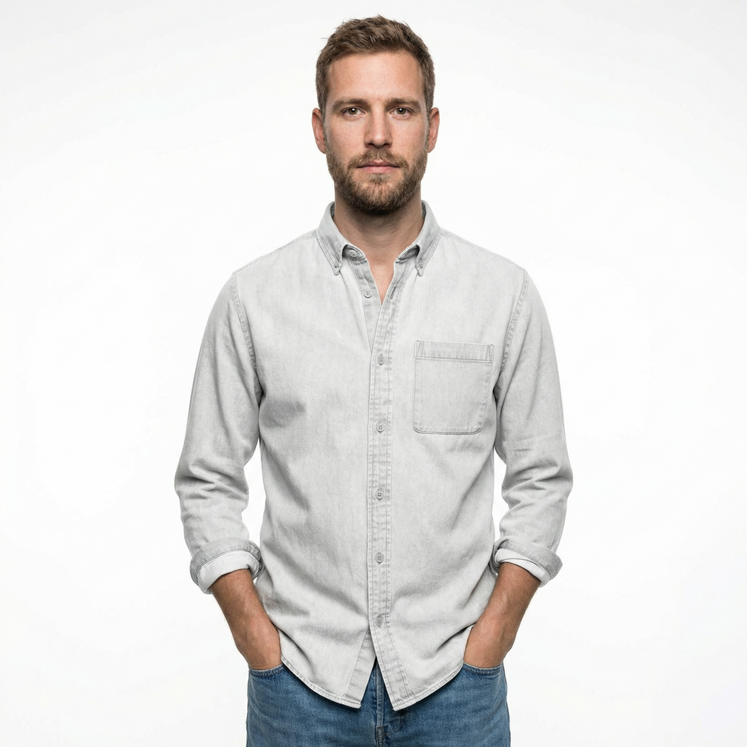 Herren Businesshemd Slim Fit Langarm