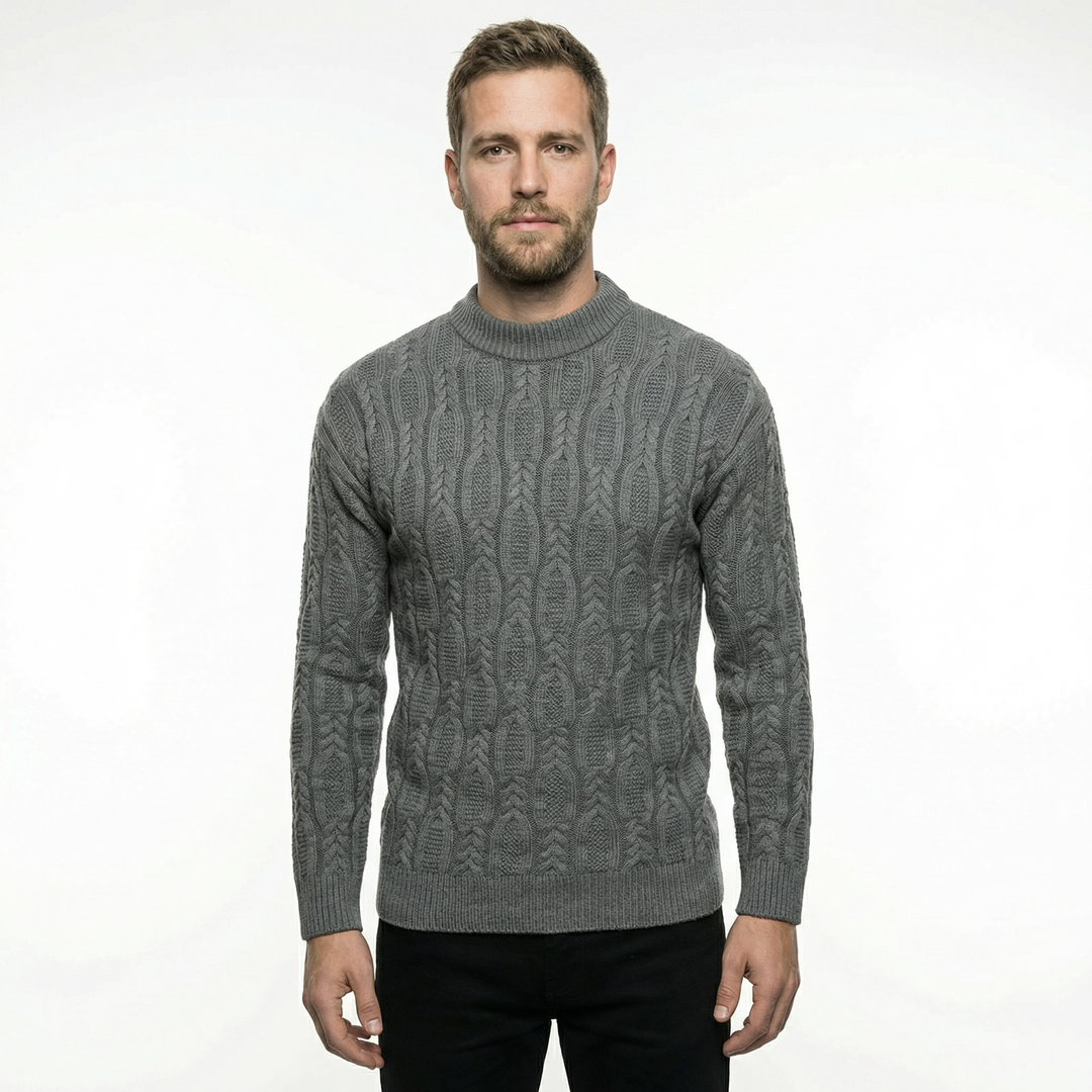 Herren Klassischer Crewneck Strickpullover
