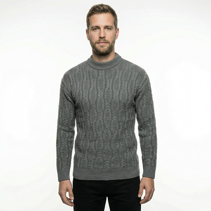 Herren Klassischer Crewneck Strickpullover