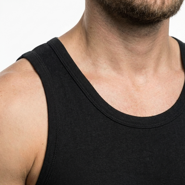 Herren-Tanktop Grau Slim Fit, Frontansicht