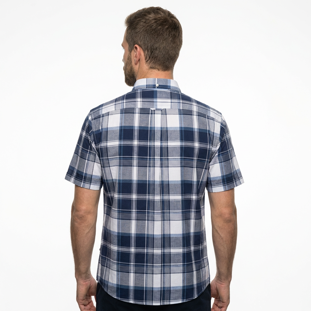 Herren Oxford Kurzarm Hemd Kariert