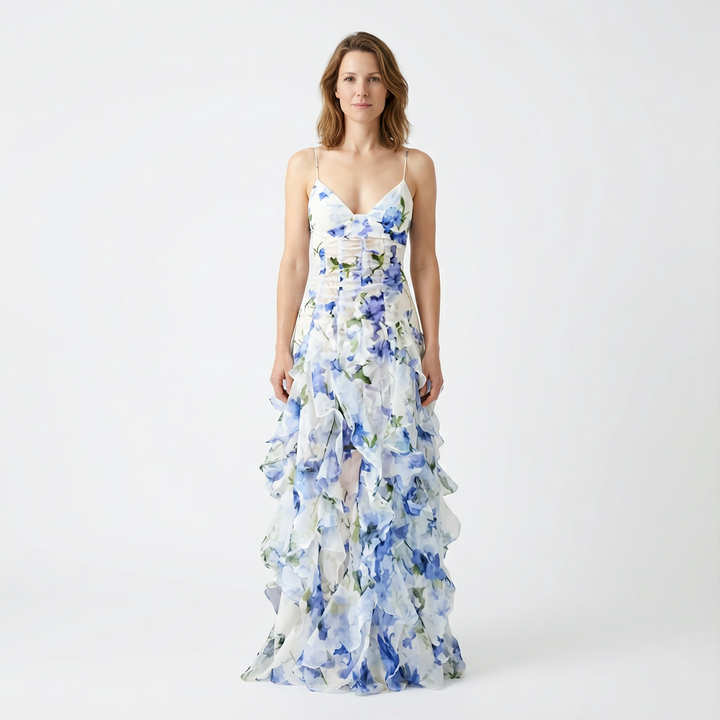 Damen Blumen Kleid Elegant