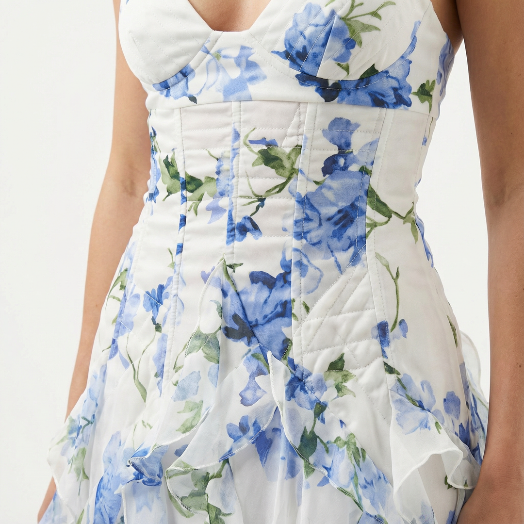 Damen Blumen Kleid Elegant