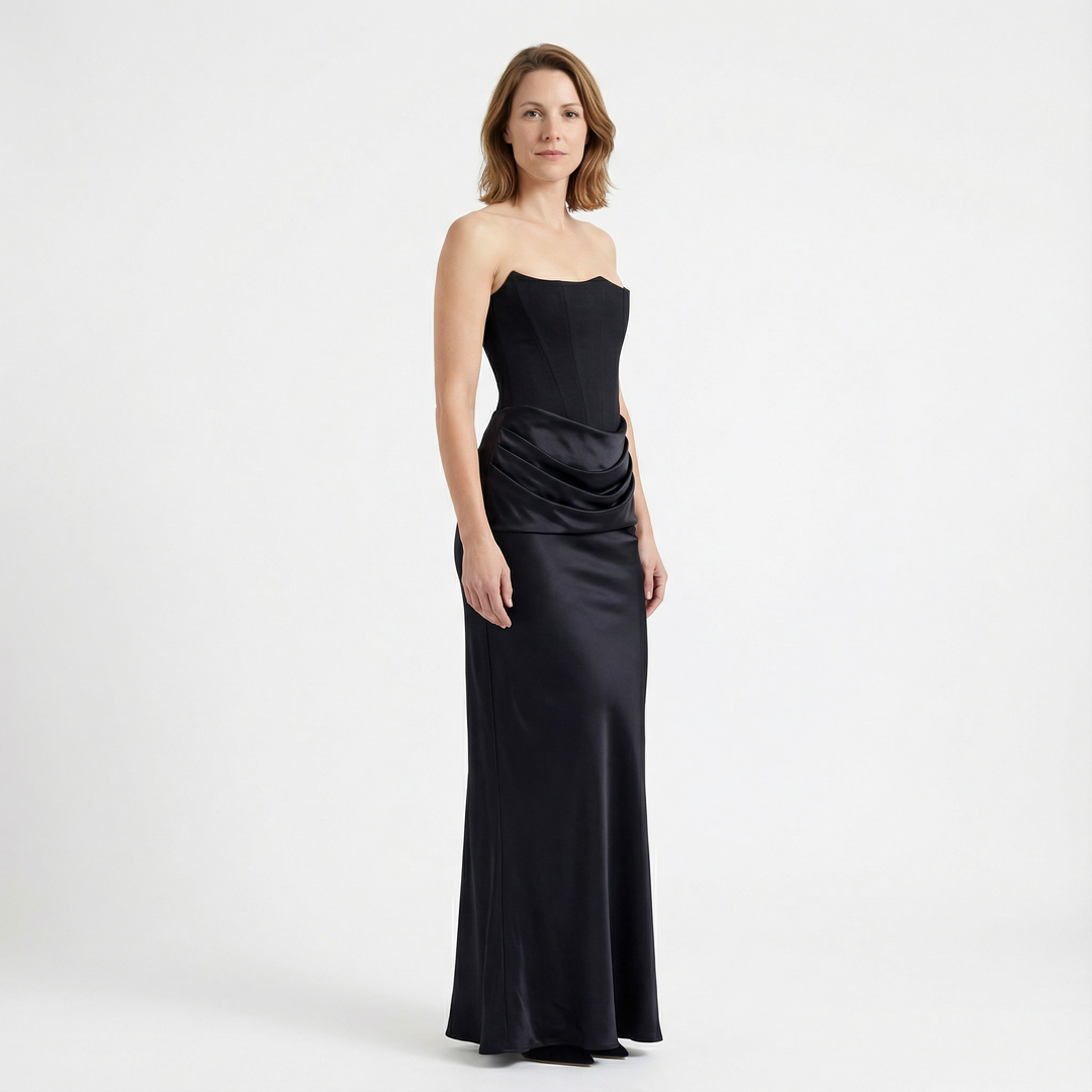 Damen Elegantes Maxikleid Trägerlos