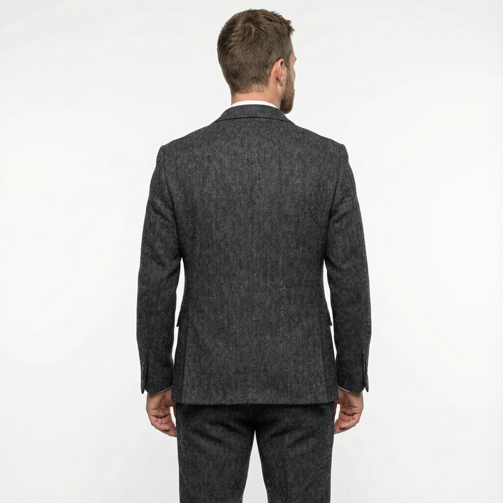 Herren Woll Tweed Anzug Slim