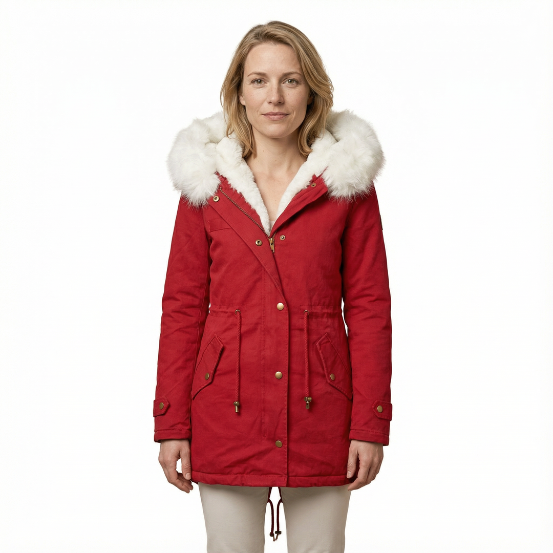 Damen Winterparka mit Kunstfell