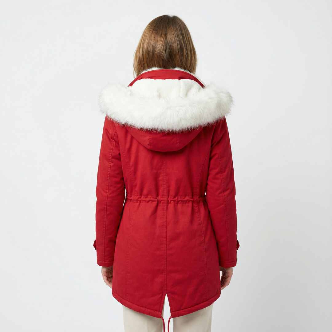 Damen Winterparka mit Kunstfell