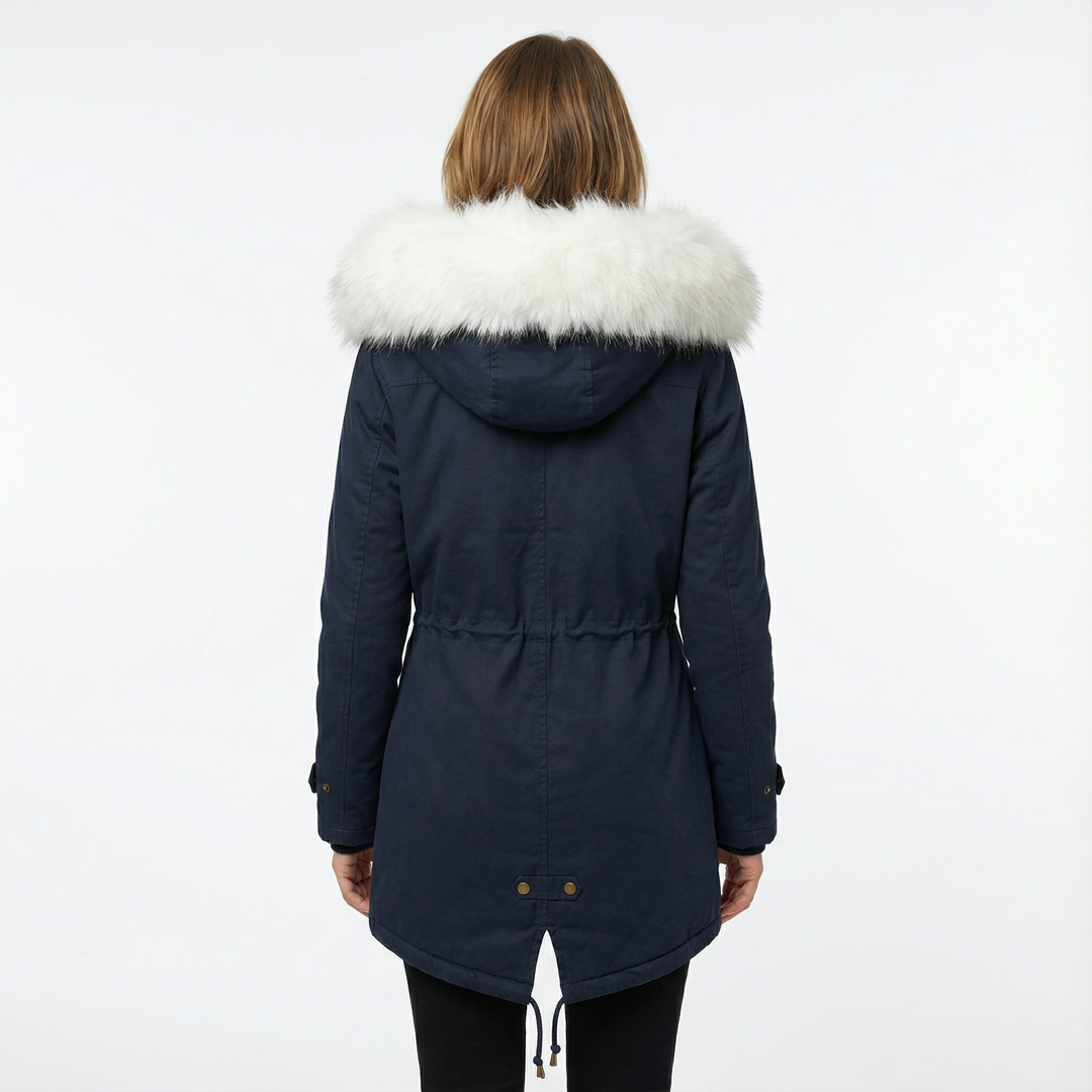 Damen Winterparka mit Kunstfell