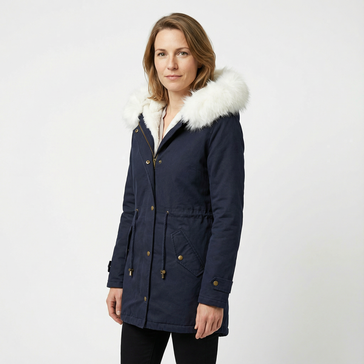 Damen Winterparka mit Kunstfell