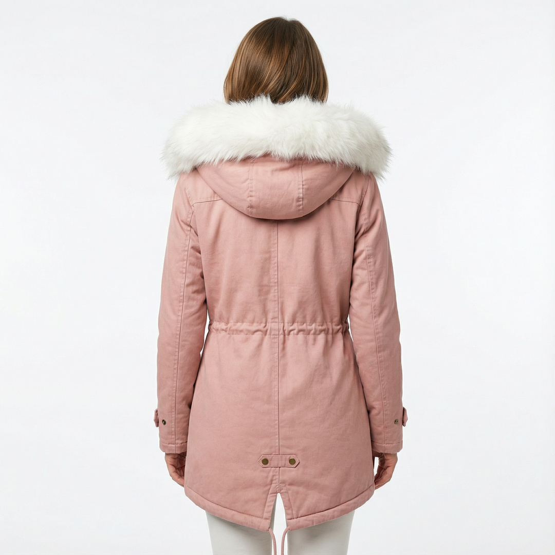 Damen Winterparka mit Kunstfell