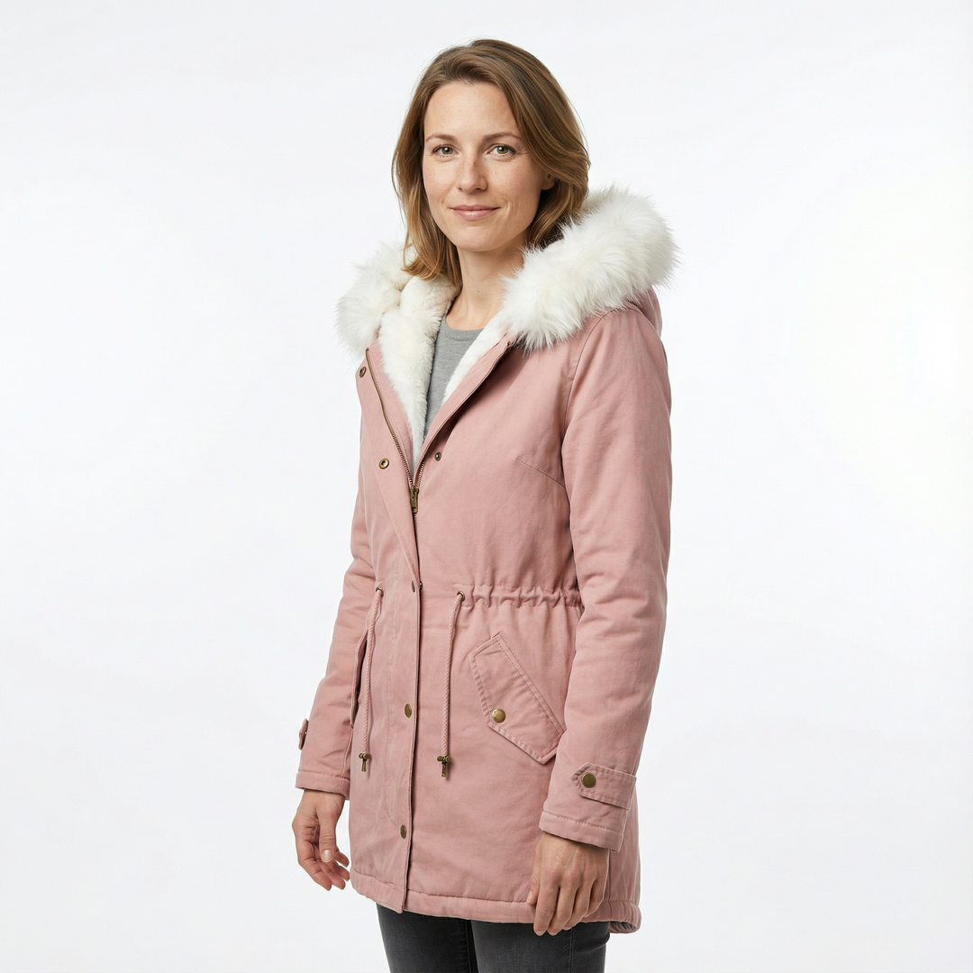 Damen Winterparka mit Kunstfell