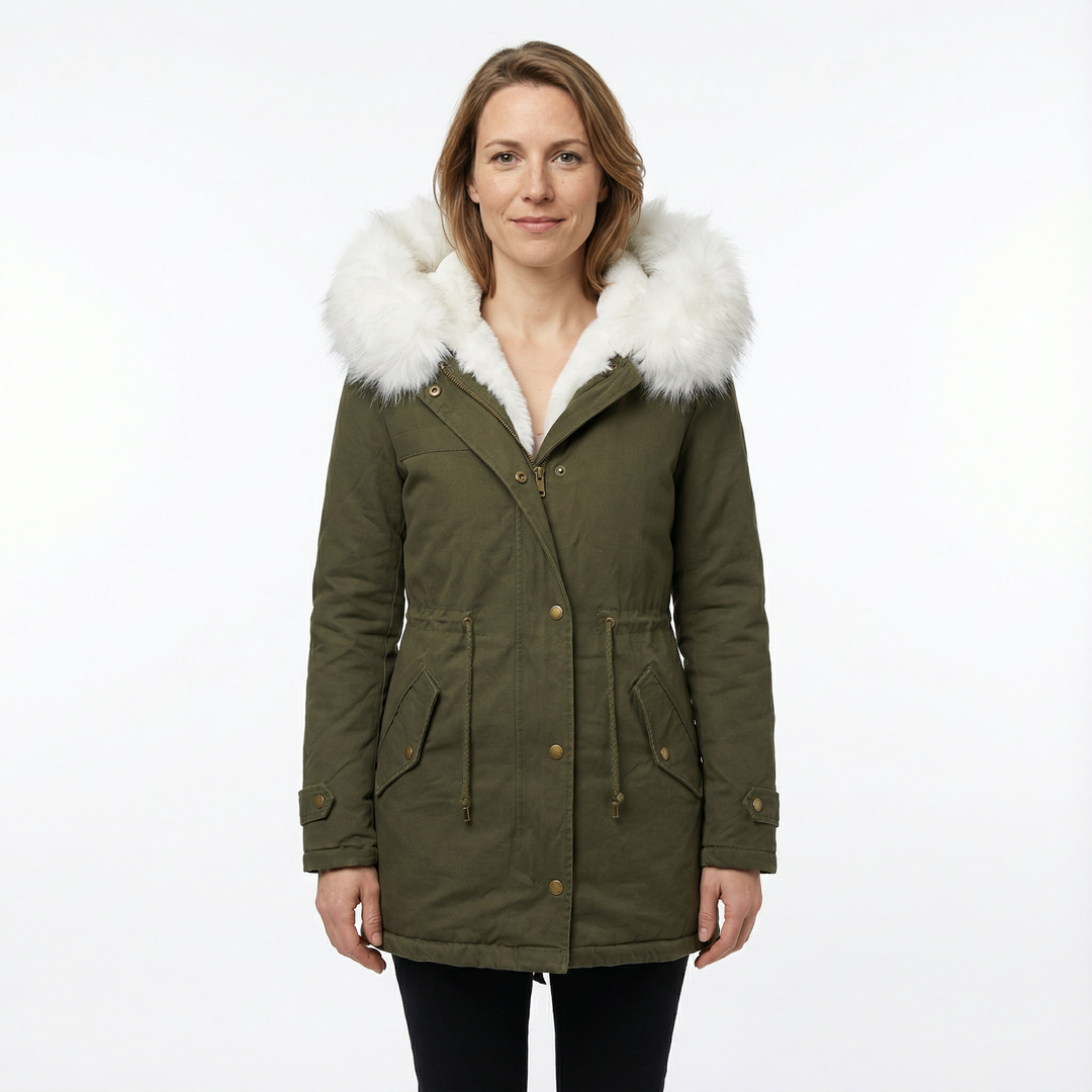 Damen Winterparka mit Kunstfell
