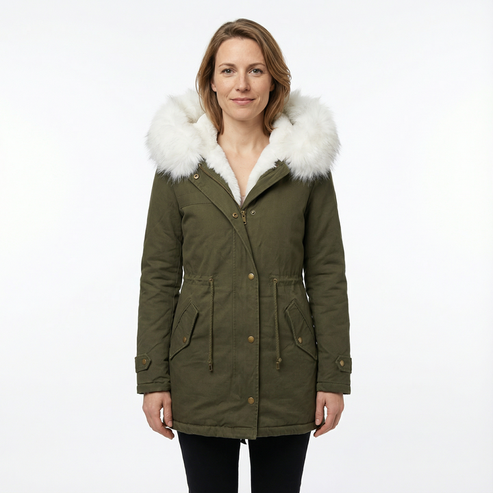Damen Winterparka mit Kunstfell