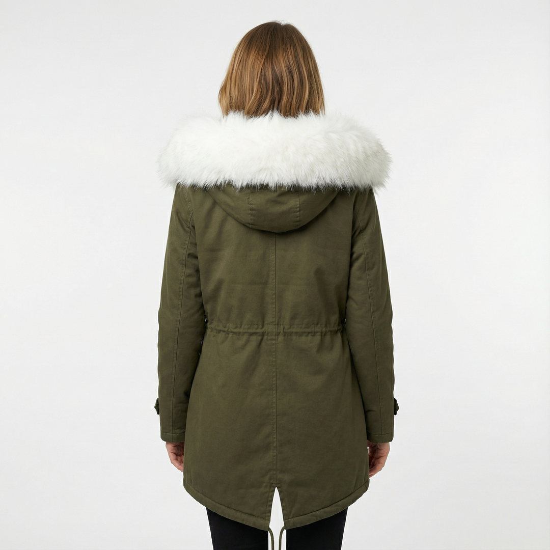 Damen Winterparka mit Kunstfell