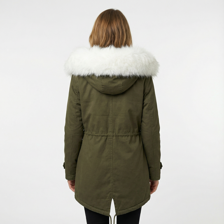 Damen Winterparka mit Kunstfell