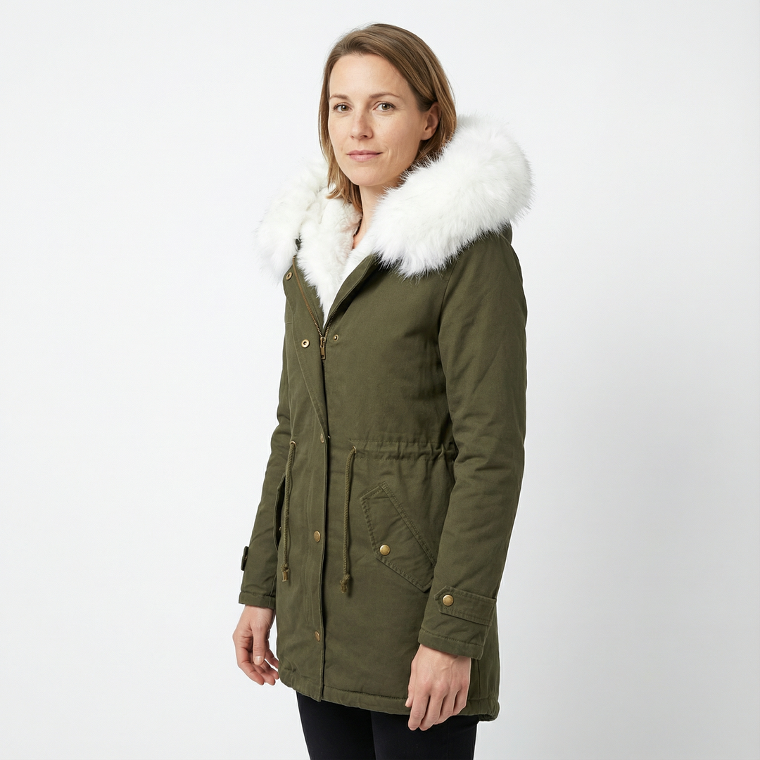 Damen Winterparka mit Kunstfell
