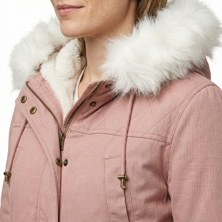 Damen Winterparka mit Kunstfell