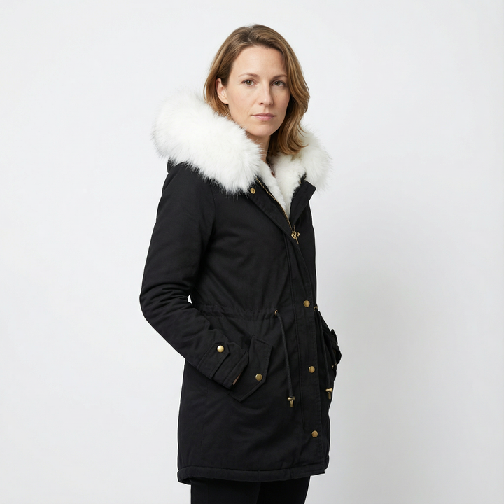 Damen Winterparka mit Kunstfell