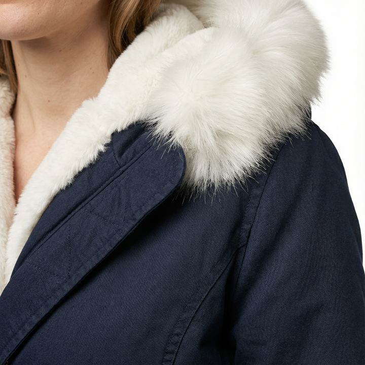 Damen Winterparka mit Kunstfell