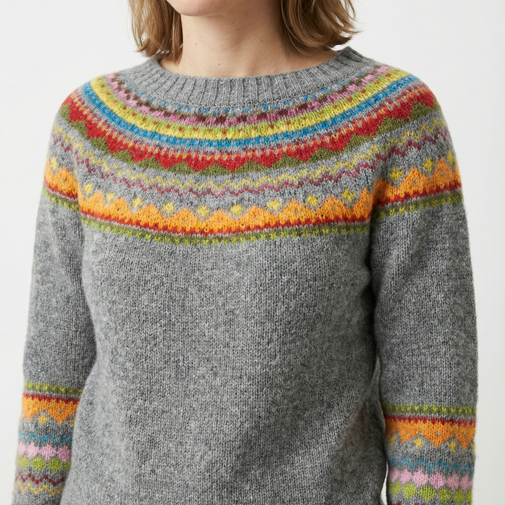 Damen Rippstrick Pullover Klassisch