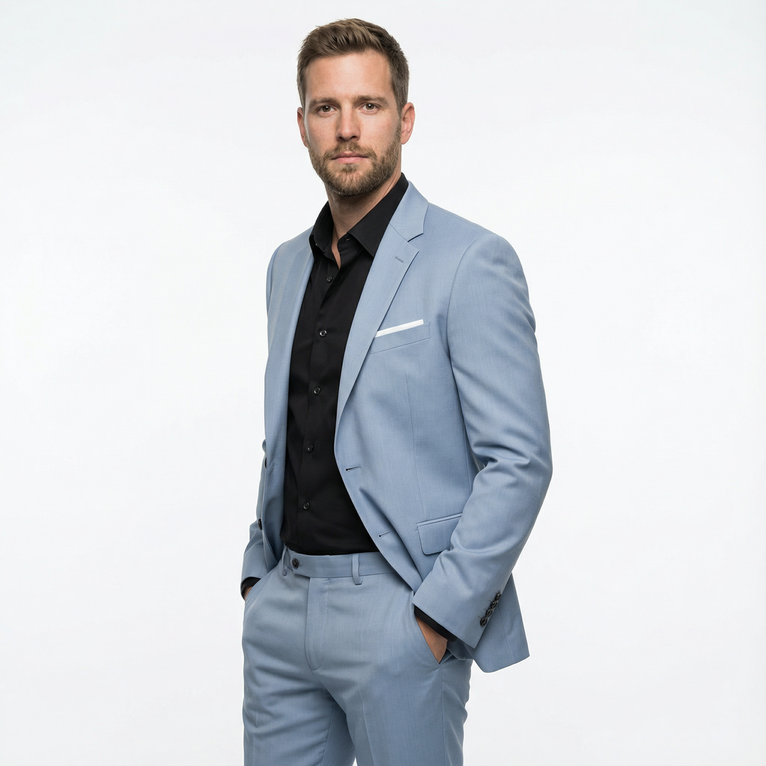Herren Slim Fit Anzug Set