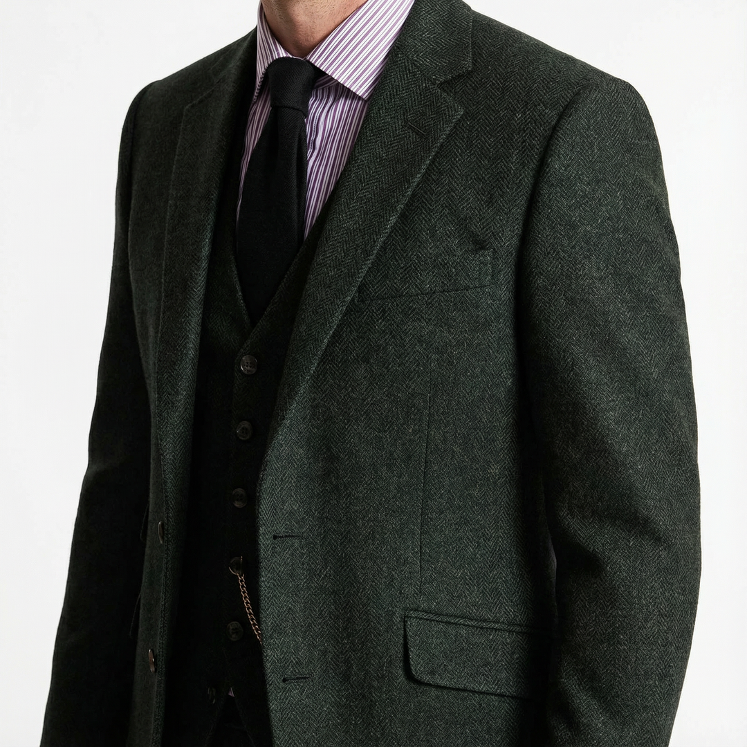 Herren Tweed Dreiteiler Smoking