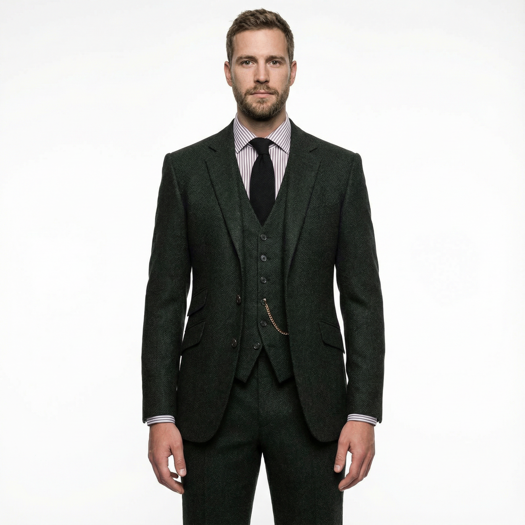 Herren Tweed Dreiteiler Smoking