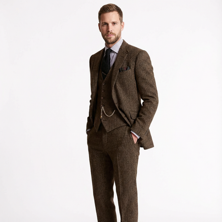 Herren Tweed Dreiteiler Smoking