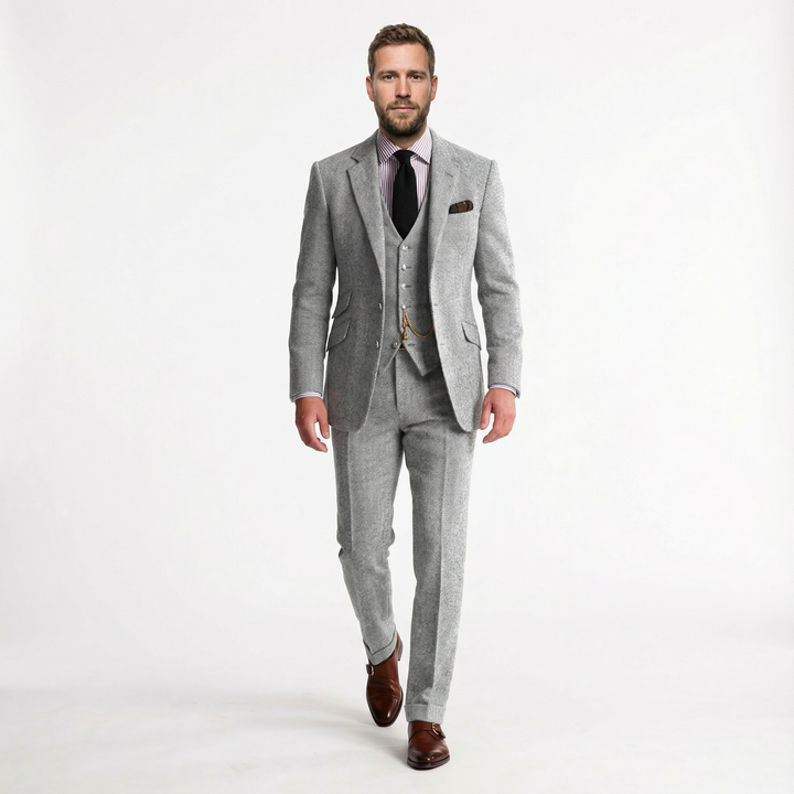 Herren Tweed Dreiteiler Smoking