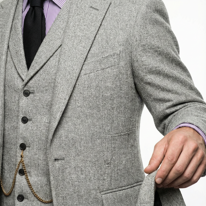 Herren Tweed Dreiteiler Smoking