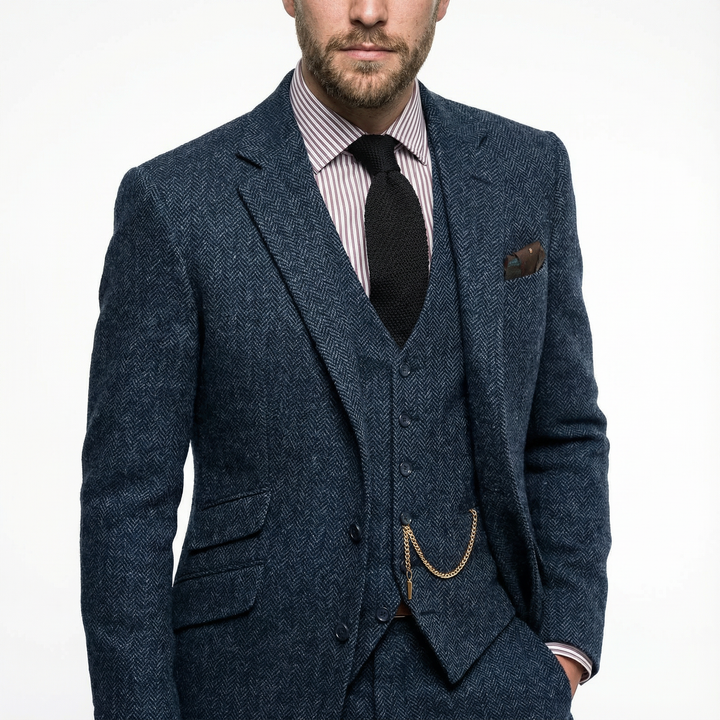 Herren Tweed Dreiteiler Smoking