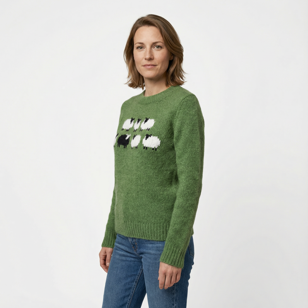 Damen Gemusterter Strickpullover
