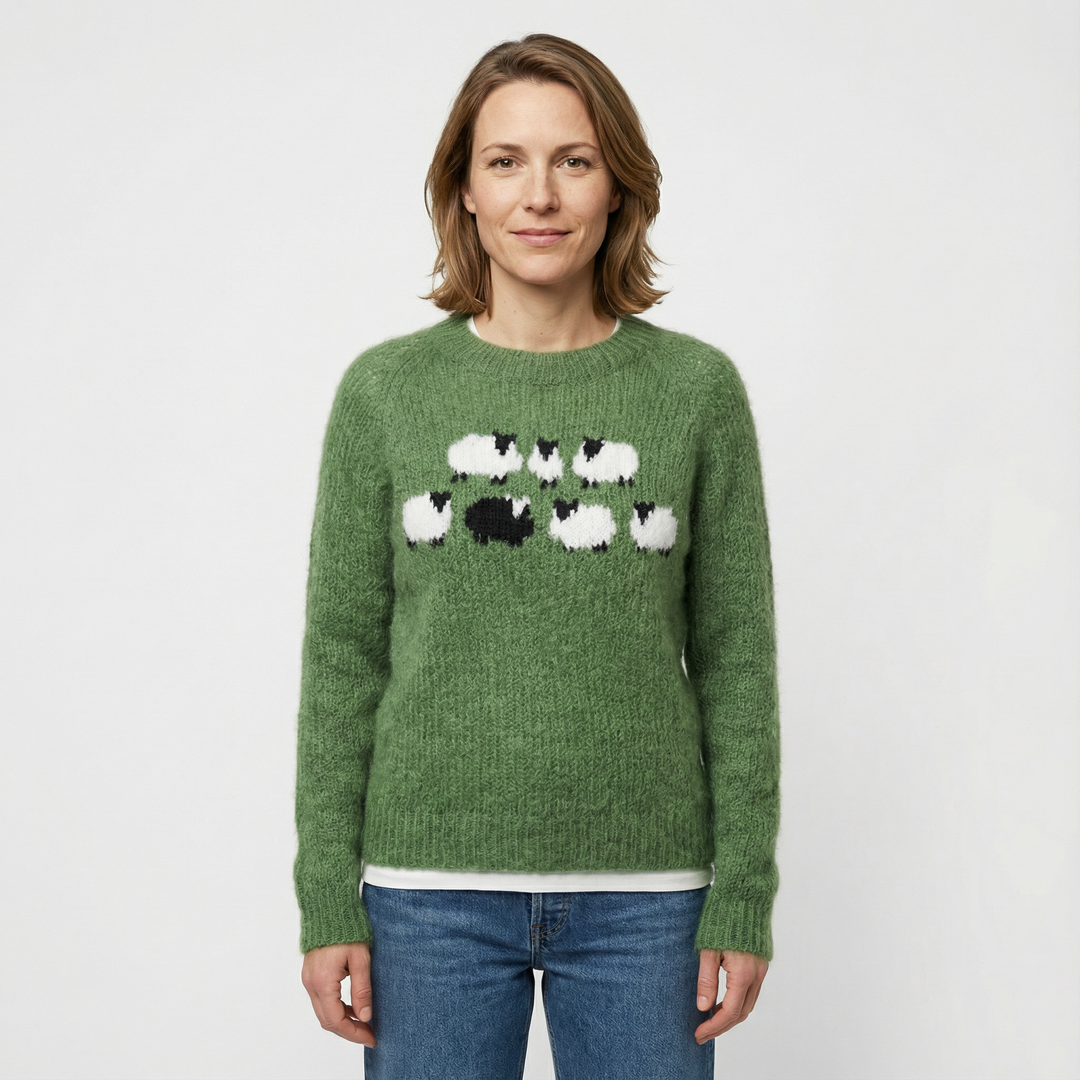 Damen Gemusterter Strickpullover