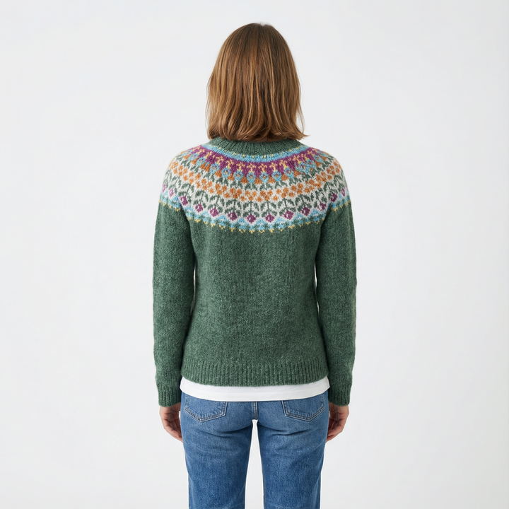 Damen Gemusterter Strickpullover