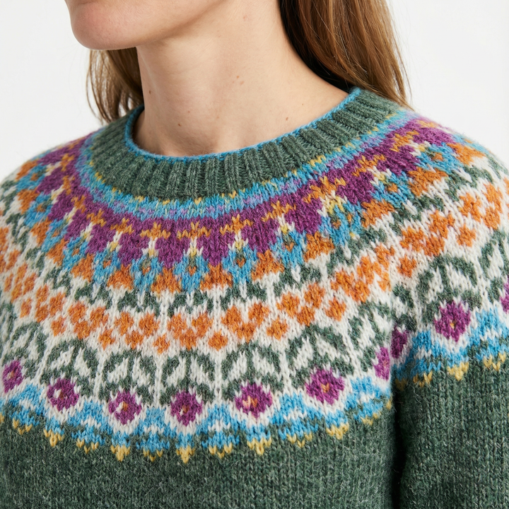 Damen Gemusterter Strickpullover