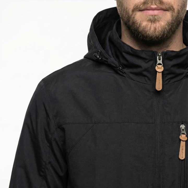 Herren Windjacke mit Kapuze, sportliche Vorderansicht