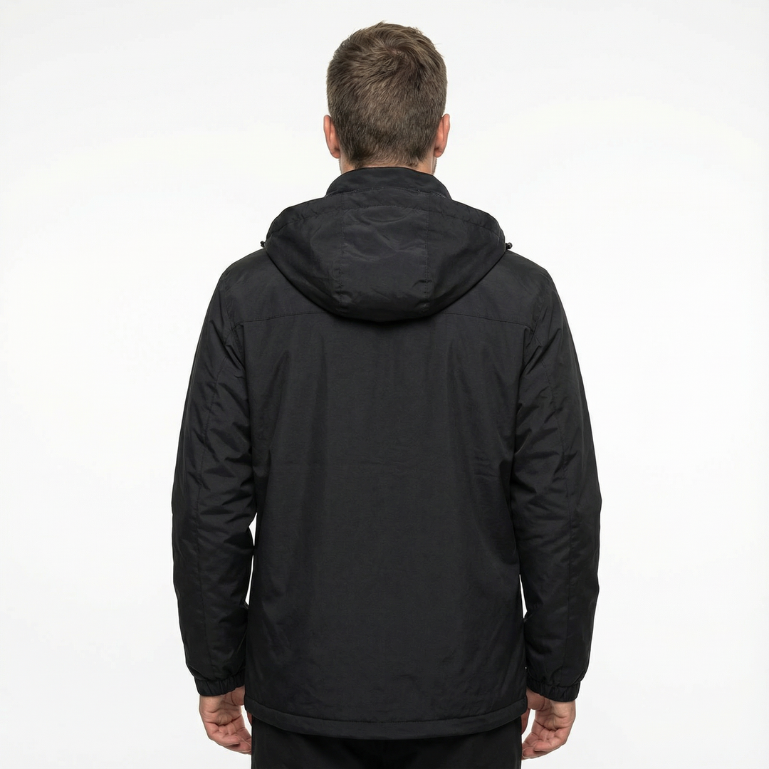 Seitenansicht Herren Windjacke, Silhouette und Passform