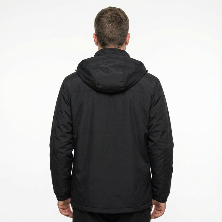 Seitenansicht Herren Windjacke, Silhouette und Passform